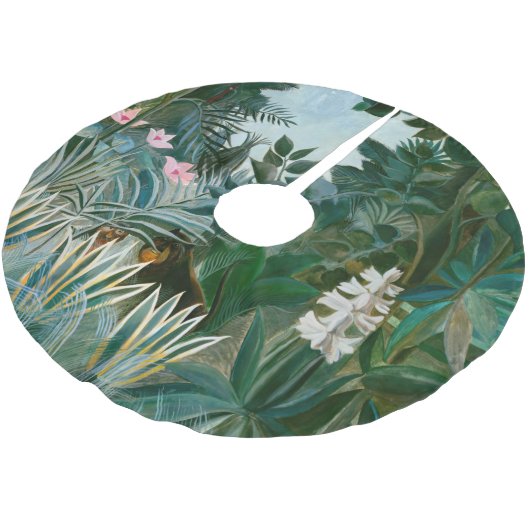 Jupon De Sapin En Polyester Brossé Henri Rousseau - La jungle équatoriale (Angle)