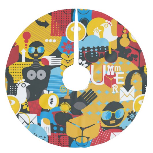 Jupon De Sapin En Polyester Brossé Heure d'été (Devant)