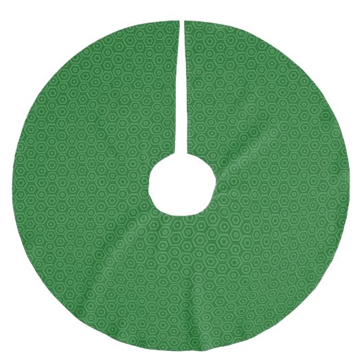 Jupon De Sapin En Polyester Brossé Hexagones verts imbriqués (Devant)