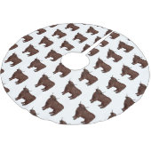 Jupon De Sapin En Polyester Brossé Highland cow (Angle)