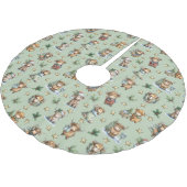 Jupon De Sapin En Polyester Brossé Highland Cow Holiday Parade (Angle)