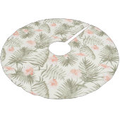 Jupon De Sapin En Polyester Brossé Hisbiscus Tropical Palm Tree Motif (Angle)
