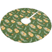 Jupon De Sapin En Polyester Brossé Hiver Coagecore Coucher Fox Vert (Angle)