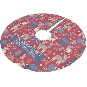 Jupon De Sapin En Polyester Brossé Hiver forestier scandinave Personnalisé
