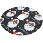 Jupon De Sapin En Polyester Brossé ho black père Noël (Angle)