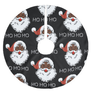 Jupon De Sapin En Polyester Brossé ho black père Noël