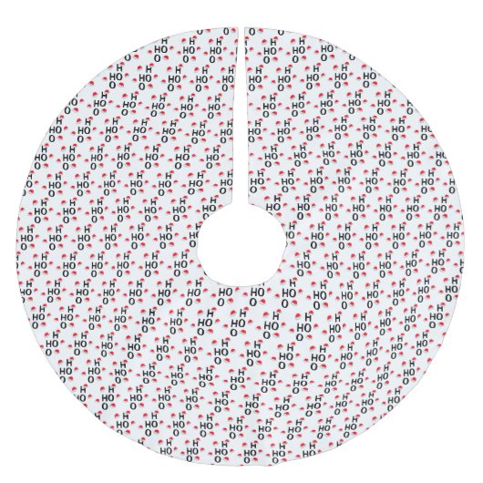Jupon De Sapin En Polyester Brossé Ho Ho Ho : Joyeux Noël (Devant)