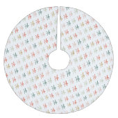 Jupon De Sapin En Polyester Brossé Ho Ho Ho Script Typography Pattern (Devant)