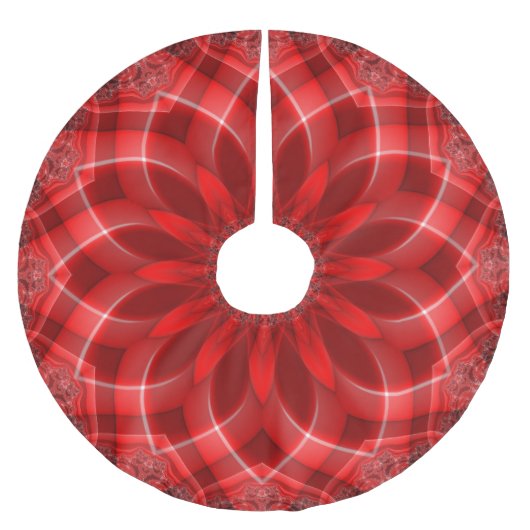 Jupon De Sapin En Polyester Brossé Holiday Red (Devant)