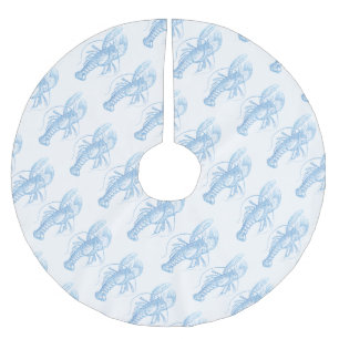 Jupon De Sapin En Polyester Brossé Homard bleu