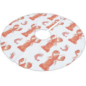 Jupon De Sapin En Polyester Brossé Homard Crustacé Aquarelle Motif peint (Angle)