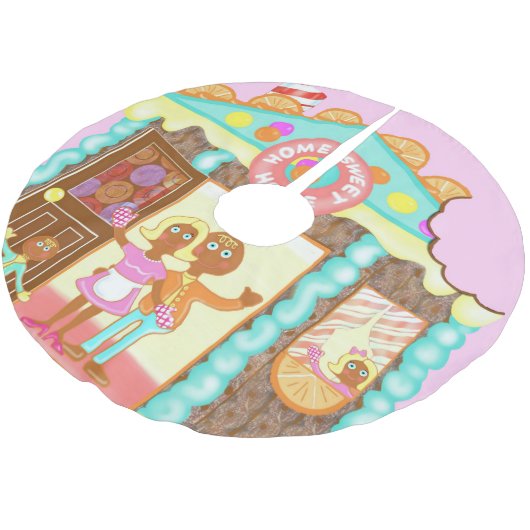 Jupon De Sapin En Polyester Brossé Home Sweet Home (Angle)