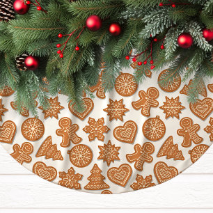 Jupon De Sapin En Polyester Brossé Homme en pain d'épices Cookies Noël mignon