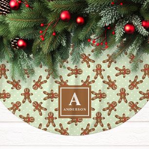 Jupon De Sapin En Polyester Brossé Homme en pain d'épices vert menthe Monogramme Noël