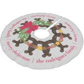 Jupon De Sapin En Polyester Brossé Horseshoe Christmas Wreath (Angle)