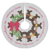 Jupon De Sapin En Polyester Brossé Horseshoe Christmas Wreath (Devant)