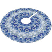 Jupon De Sapin En Polyester Brossé Housse d'arbre bleu (Angle)
