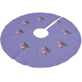 Jupon De Sapin En Polyester Brossé Housse d'arbre de Mardi Gras (Angle)