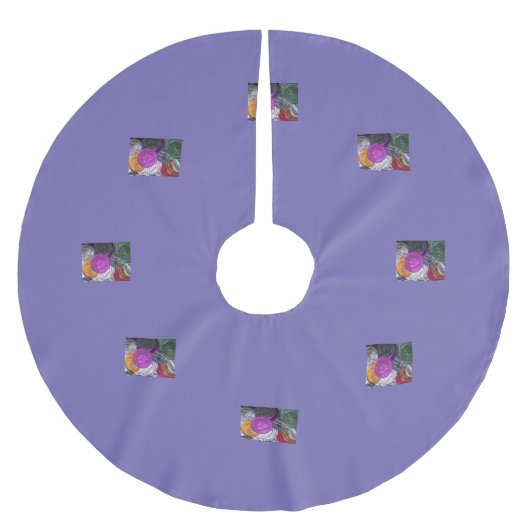 Jupon De Sapin En Polyester Brossé Housse d'arbre de Mardi Gras (Devant)
