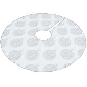 Jupon De Sapin En Polyester Brossé Housse de sapin de Noël - Boules Argentées (Angle)
