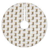 Jupon De Sapin En Polyester Brossé Howdays Christmas Lights Cowboy Boot (Devant)