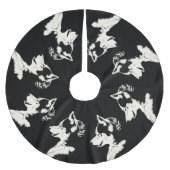 Jupon De Sapin En Polyester Brossé Husky Christmas Tree Jupe traîneau Chien Arbre Jup (Devant)