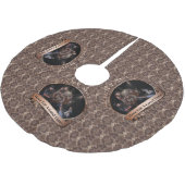 Jupon De Sapin En Polyester Brossé "Ici jupe d'arbre pendant bon temps" (Angle)