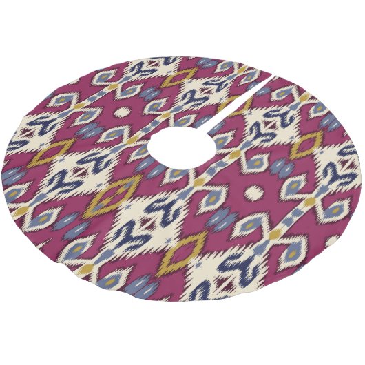 Jupon De Sapin En Polyester Brossé Ikat Chevron : Élégance ethnique (Angle)