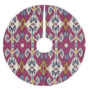 Jupon De Sapin En Polyester Brossé Ikat Chevron : Élégance ethnique