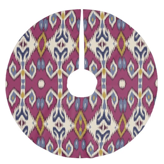 Jupon De Sapin En Polyester Brossé Ikat Chevron : Élégance ethnique (Devant)