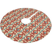 Jupon De Sapin En Polyester Brossé Ikat Elegance : Conception Motif transparente. (Angle)