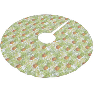 Jupon De Sapin En Polyester Brossé Île tropicale d'ananas de Joyeux Noël