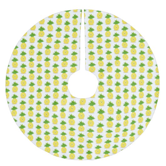 Jupon De Sapin En Polyester Brossé Illustration d'ananas mignon (Devant)
