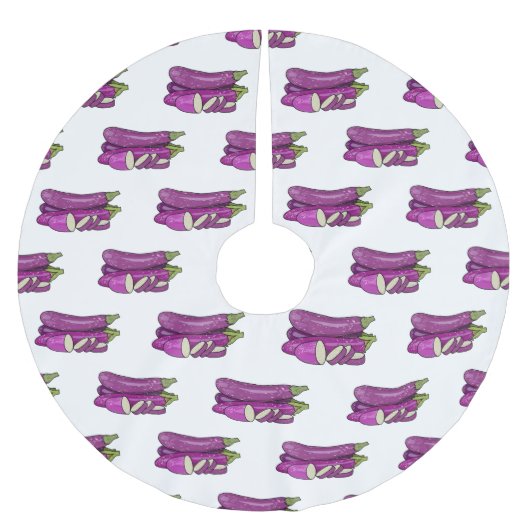 Jupon De Sapin En Polyester Brossé Illustration d'aubergine (Devant)