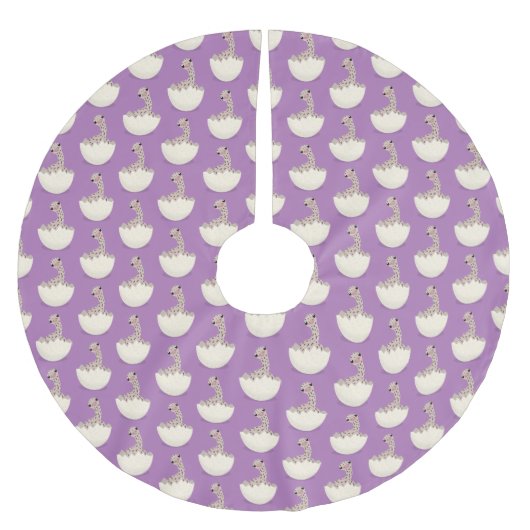 Jupon De Sapin En Polyester Brossé Illustration d'autruche pour bébé à couver mignon (Devant)