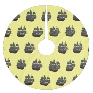 Jupon De Sapin En Polyester Brossé Illustration de bateau pirate