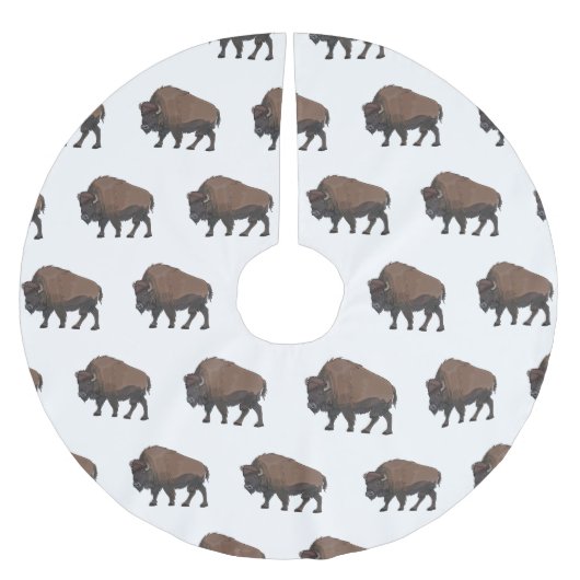Jupon De Sapin En Polyester Brossé Illustration de bison (Devant)
