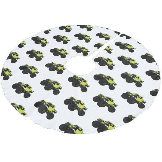 Jupon De Sapin En Polyester Brossé Illustration de camion monstre (Angle)
