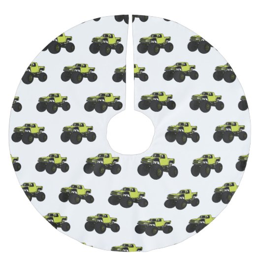 Jupon De Sapin En Polyester Brossé Illustration de camion monstre (Devant)