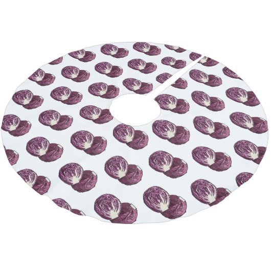 Jupon De Sapin En Polyester Brossé Illustration de chou rouge (Angle)