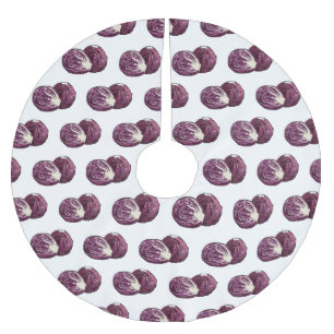 Jupon De Sapin En Polyester Brossé Illustration de chou rouge