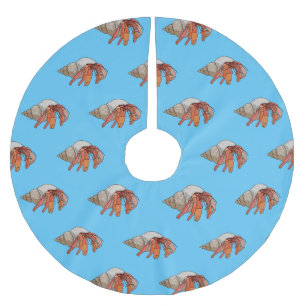 Jupon De Sapin En Polyester Brossé Illustration de crabe ermite