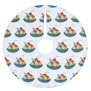 Jupon De Sapin En Polyester Brossé Illustration de crème glacée