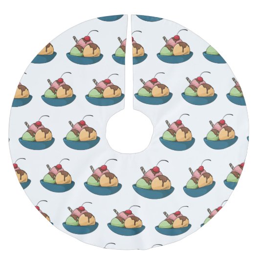 Jupon De Sapin En Polyester Brossé Illustration de crème glacée (Devant)