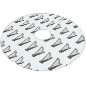 Jupon De Sapin En Polyester Brossé Illustration de dessin animé sur la harpe (Angle)