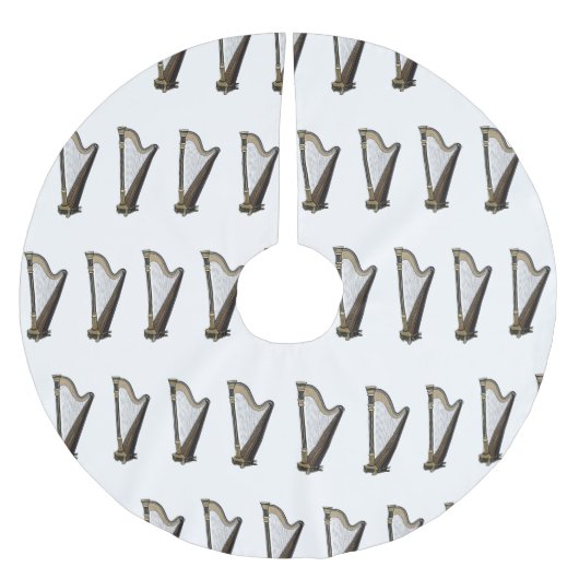 Jupon De Sapin En Polyester Brossé Illustration de dessin animé sur la harpe (Devant)