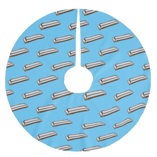 Jupon De Sapin En Polyester Brossé Illustration de dessin d'Harmonica (Devant)