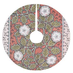 Jupon De Sapin En Polyester Brossé Illustration de fleur d'art de rose sauvage vintag