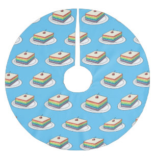 Jupon De Sapin En Polyester Brossé Illustration de gâteau arc-en-ciel