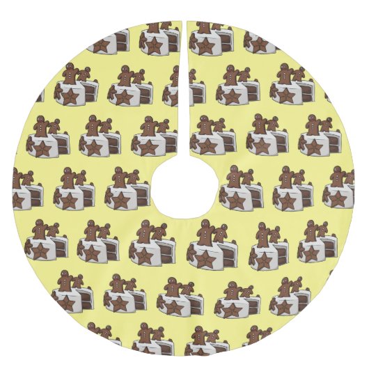 Jupon De Sapin En Polyester Brossé Illustration de gâteau de pain d'épices (Devant)